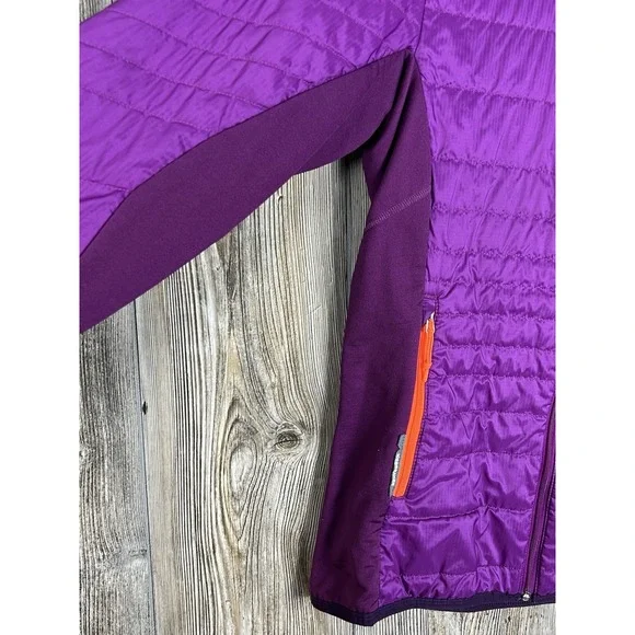 Icebreaker Puffer Jacket Womens M Purple Merino Wool Helix MerinoLoft Insulated - Picture 8 of 16